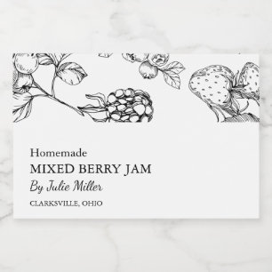 Para Comida Rótulo de Emperramento Misto de Berry Simples Pret