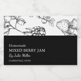 Para Comida Rótulo de Emperramento Misto de Berry Simples Pret