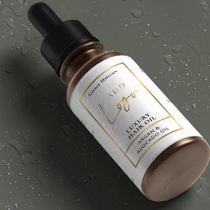 Para Comida Rótulo de Frasco Estropador de 2 OZ branco e Doura