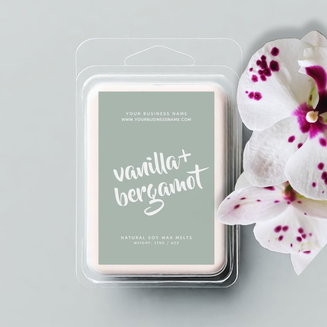 Para Comida Rótulo de fusão da cera de soja de menta moderna (Criador carregado)