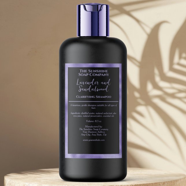 Para Comida Rótulo de garrafa de cosméticos impermeável preto  (Criador carregado)