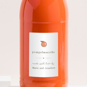 Para Comida Rótulo de Garrafa Pompelmocello