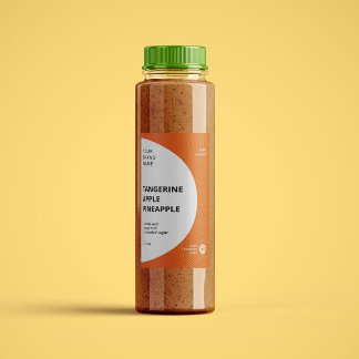 Para Comida Rótulo de Garrafas de Suco Smoothie Minimalista de