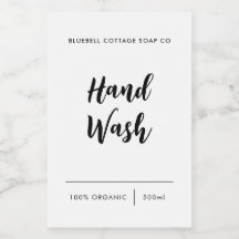 Rótulo de Lava Mão, Rótulo de Produto de Script El