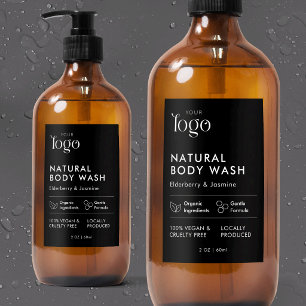 Para Comida Rótulo de Produto Cosmético Moderno Garrafa Imperm
