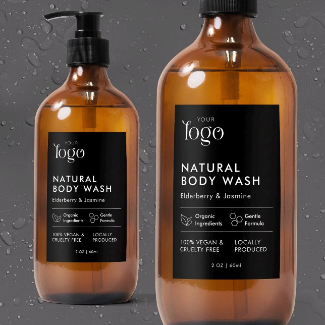 Para Comida Rótulo de Produto Cosmético Moderno Garrafa Imperm (Criador carregado)