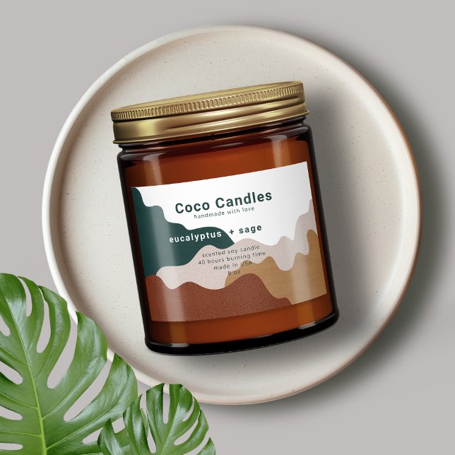 Para Comida Rótulo de produto da Abstrato Terrestre Minimalist (Criador carregado)