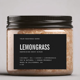 Para Comida Rótulo de produto de limpeza do corpo branco preto