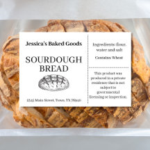 Rótulo de produto de panificação Cottage Baked Goo