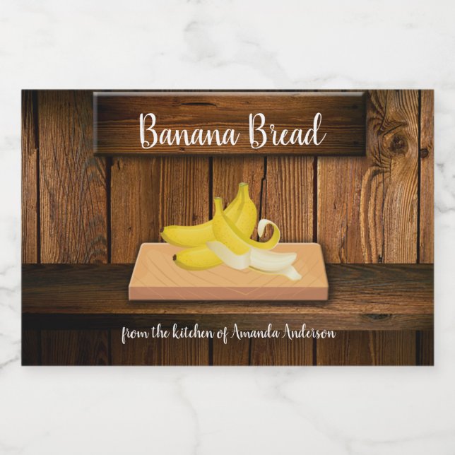 Para Comida Rótulo de produto de pão de banana 3"x2" (Rótulo Único)