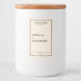 Para Comida Rótulo de Produto de Vela Minimalista Moderna
