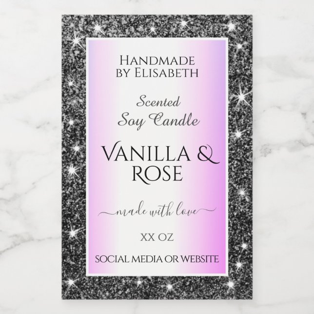 Para Comida Rótulo de Produto Lâmpada de Ombre Roxo (Rótulo Único)