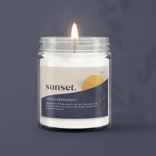 Para Comida Rótulo de Produto Moderno Sunset