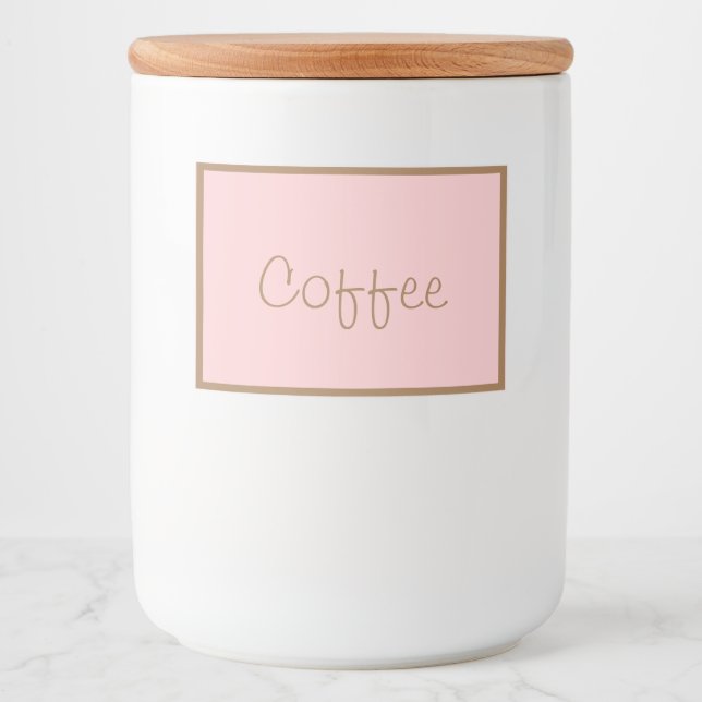 Para Comida Rótulo de Recipiente de Alimentos Café (Frente)