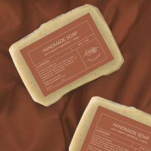 Para Comida Rótulo de Sabão Cosmético Terracotta do Produto Mo