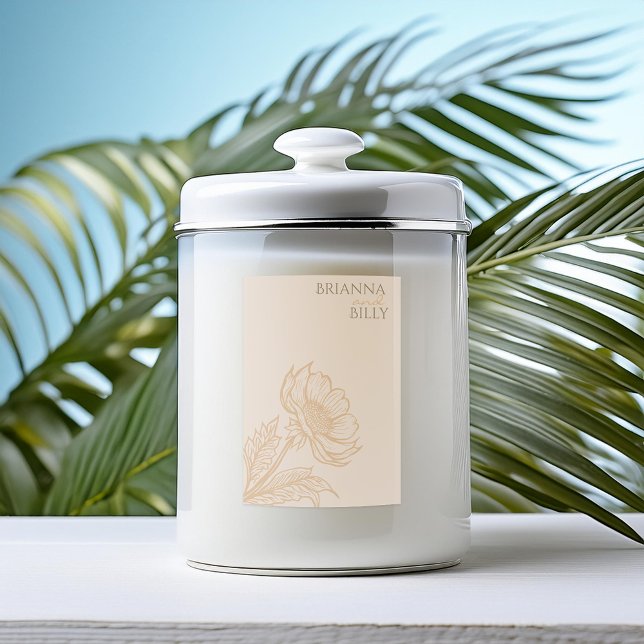 Para Comida Rótulo de Vela Floral Mínima Terrestre (Criador carregado)