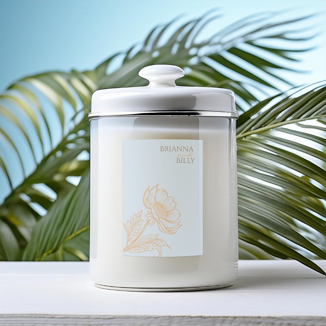 Para Comida Rótulo de Vela Floral Minimalista (Criador carregado)