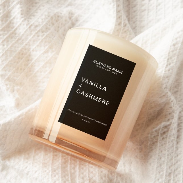 Para Comida Rótulo de Vela Minimalista Moderno (Criador carregado)