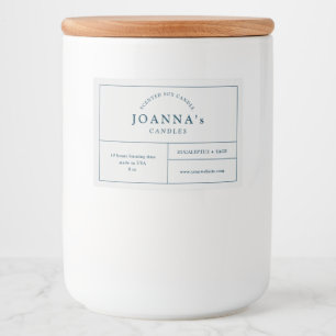 Para Comida Rótulo de Vela Moderna Minimalista