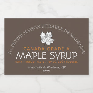 Para Comida Rótulo de Xarope de Bordo Canadense Comestível Edi
