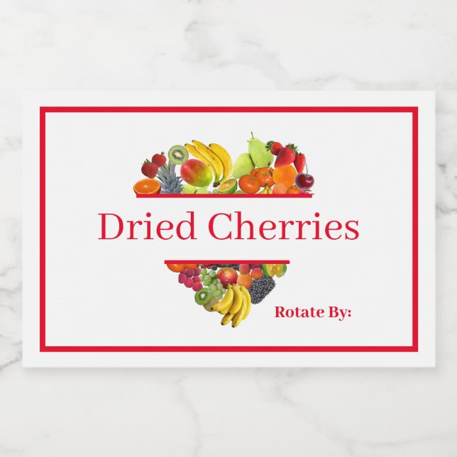 Para Comida Rótulo do coletor de comidas - Damascos Secos (Rótulo Único)