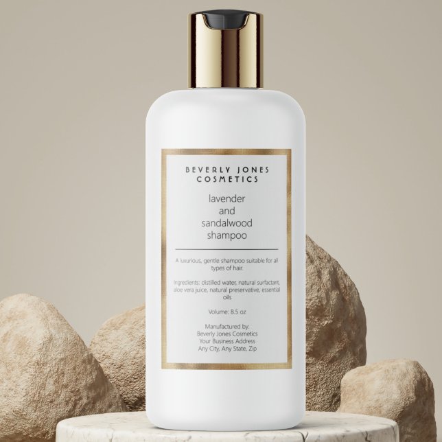 Para Comida Rótulo do frasco de xampoo, à prova d'água, branco (Criador carregado)