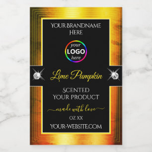 Para Comida Rótulo do logotipo Nobre Ouro brilhante Laranja