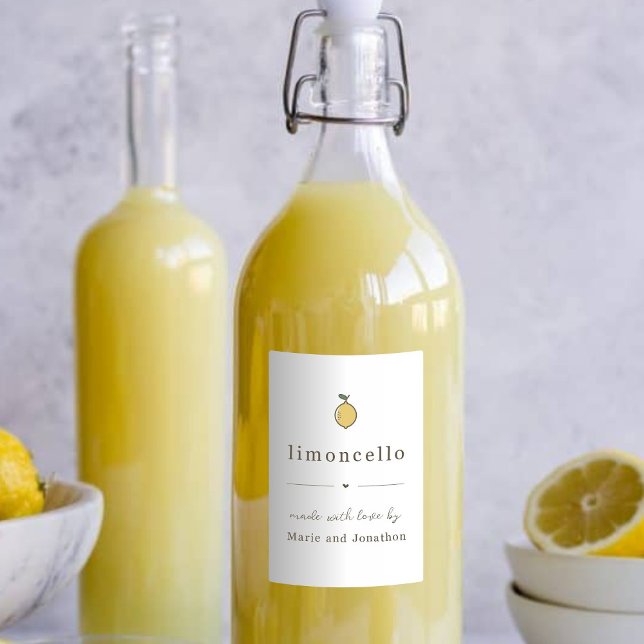 Para Comida Rótulo do Presente do Limoncello Homemade (Criador carregado)