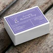 Rótulo do produto de sabão impermeável em Lavanda 