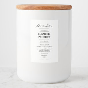Para Comida Rótulo do produto ingredientes simples a preto e b