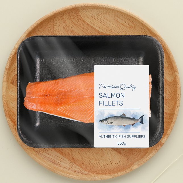 Para Comida Rótulo do Produto Peixe de Filetes de Salmão (Criador carregado)