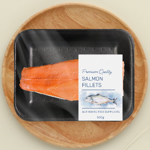 Para Comida Rótulo do Produto Peixe de Filetes de Salmão