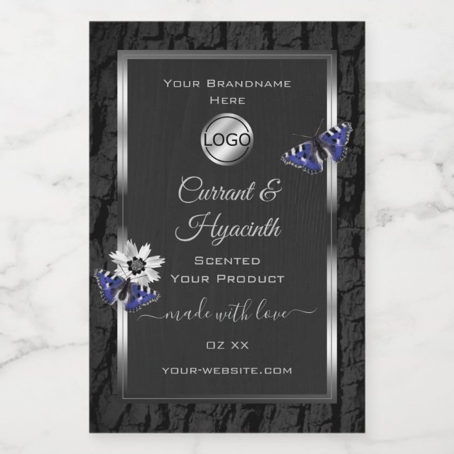 Para Comida Rótulo do Produto Quadro de Prata Casca de Árvore  (Rótulo Único)