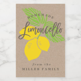 Para Comida Rótulo Limoncello, Pequeno frasco, mini frasco