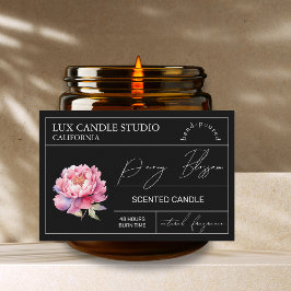Para Comida Rótulo Mínimo da Vela de Peonia Elegante