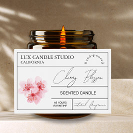 Para Comida Rótulo Mínimo da Vela do Flor de Cereja Elegante