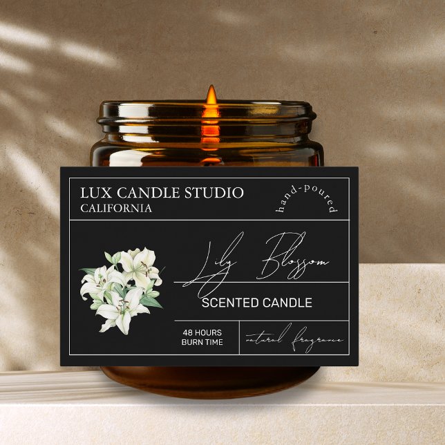 Para Comida Rótulo Mínimo de Velas Lily Elegante (Criador carregado)