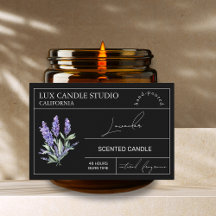 Rótulo Mínimo do Jar da Lavanda Elegante
