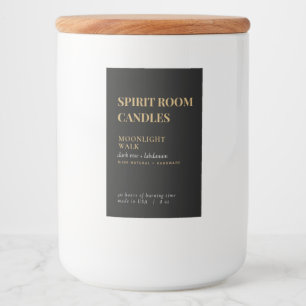 Para Comida Rótulo mínimo Dourado e de velas traseiras