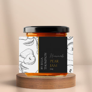 Para Comida Rótulo moderno de emperramento de pera caseira