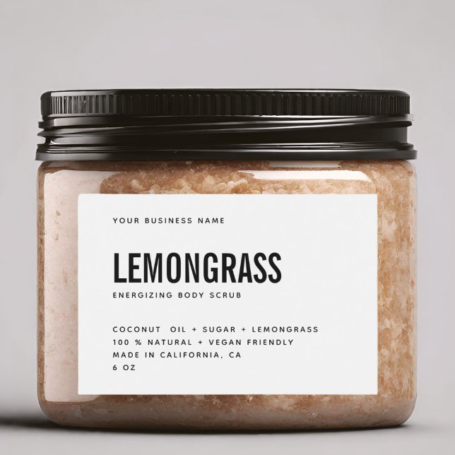 Para Comida Rótulo moderno de produto de limpeza de corpo pret (Criador carregado)