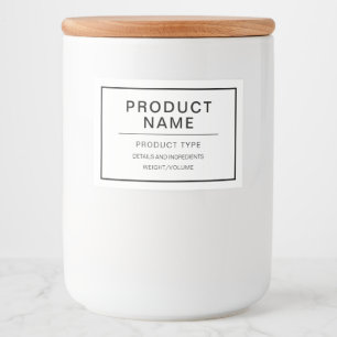 Para Comida Rótulo moderno de produto personalizado caseiro