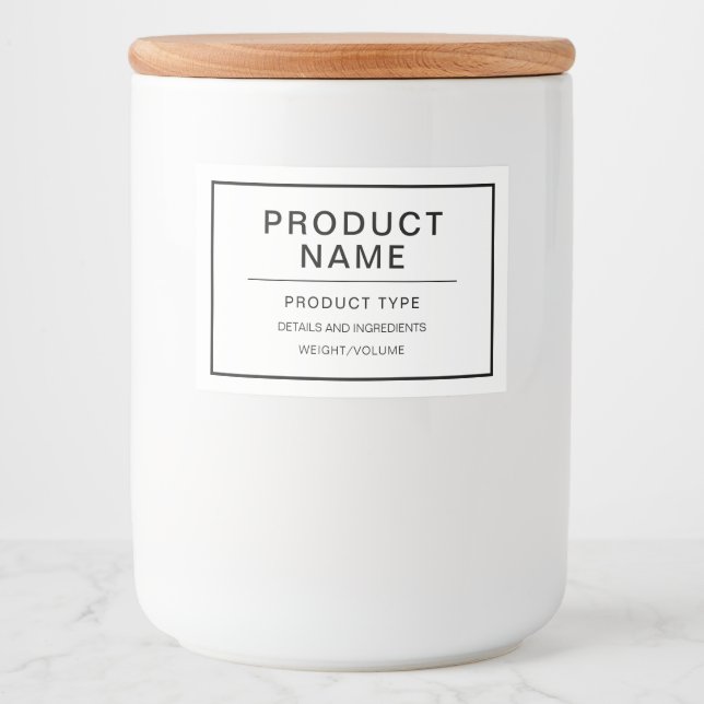 Para Comida Rótulo moderno de produto personalizado caseiro (Frente)