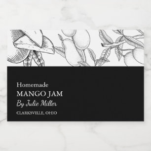 Para Comida Rótulo Simples de Emperramento de Mango Preto e Br