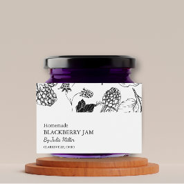 Para Comida Rótulo Simples Preto e Branco de Aroma Preto