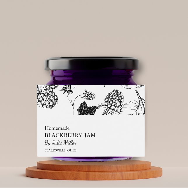 Para Comida Rótulo Simples Preto e Branco de Aroma Preto (Criador carregado)