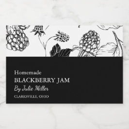 Para Comida Rótulo Simples Preto e Branco de Aroma Preto