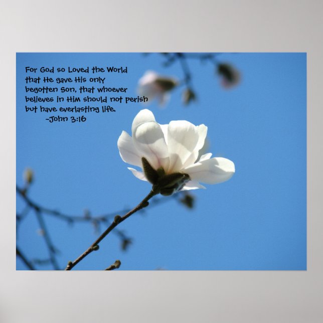 Para Deus Amou Tanto o Mundo John 3:16 impressões  (Frente)