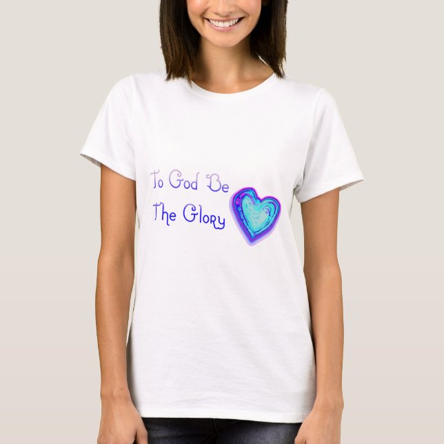 Para Deus seja a glória - camiseta feminina (Frente)