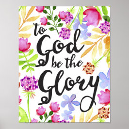 Para Deus seja o Impressão da Arte Glória com Fron